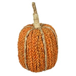 9" X 15" Braided Cornhusk Pumpkin - Washed Orange