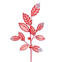 24" Christmas Confetti Chenille Ball Holly Spray - Pink/Red/White