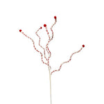 34" Chenille Peppermint Squiggle Spray - Red & White