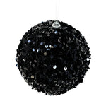 4.75" Fabulous Sequin Ball Ornament - Black