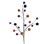 Whimsical Glitter Ball Spray 33" - Black/Purple/Orange