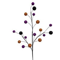 Whimsical Glitter Ball Spray 33" - Black/Purple/Orange