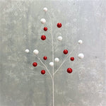 Whimsical Glitter Ball Spray 33" - Red & White