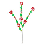 16" Peppermint Twist Acrylic Candy Spray x3 - Red, Green & White