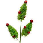 28" Yarn Christmas Tree Spray x3 - Lime & Red