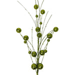 27" Glittered Ball Spray - Lime Green