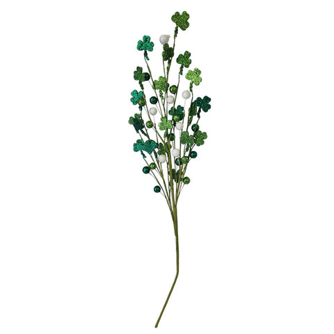24.5" St. Patrick's Clover Explosion Spray - Green, Lime & White