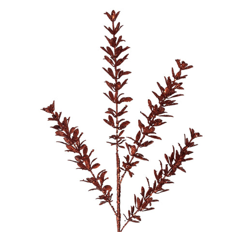 28.5" Glittered Rosemary Spray - Red
