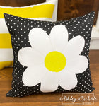 Custom-Daisy Bloom on Mini Dot Outdoor Fabric