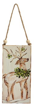 7" Reindeer Wood Ornaments - Facing Right