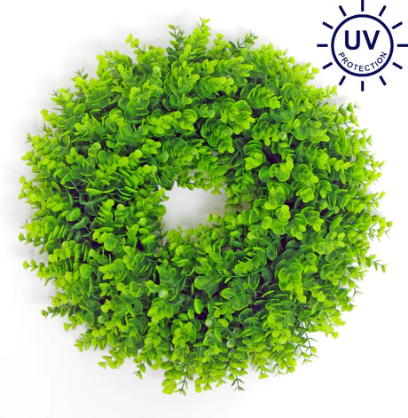 Artificial Eucalyptus Wreath With UV Protection-18"