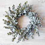 22" Artificial Eucalyptus Wreath - Matte Green