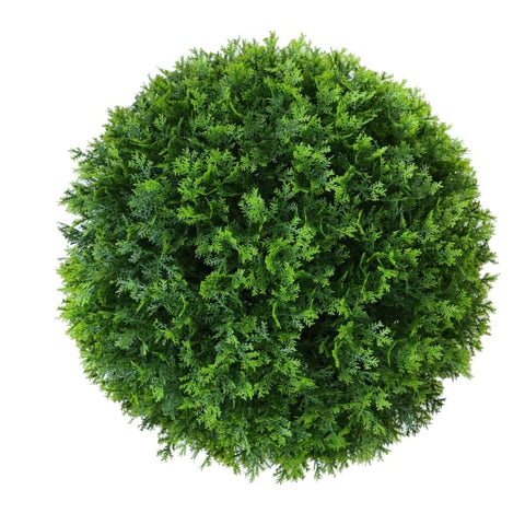 14" Artificial Cedar Topiary Ball - UV Protected