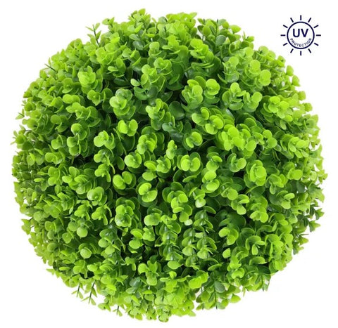 19" Artificial Eucalyptus Topiary Ball - UV Protected - Two Tone Green