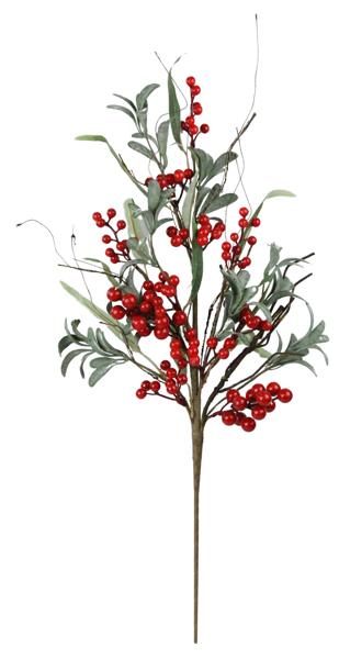 27.5" Holly Berry & Laurel Spray