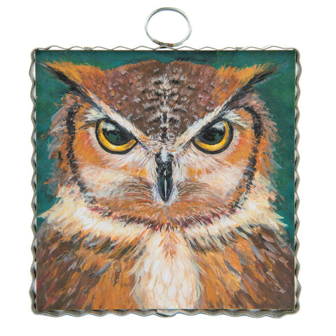 Mini Hoot Owl Print Charm