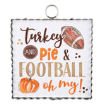 Mini Turkey Pie & Football Print Charm