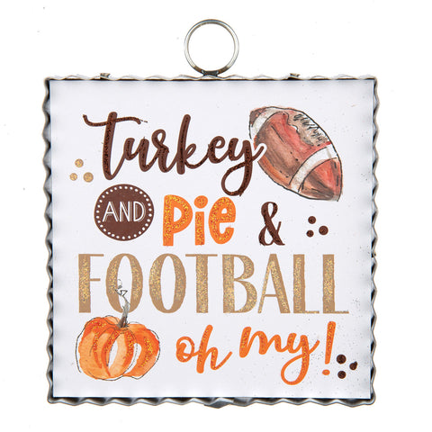 Mini Turkey Pie & Football Print Charm