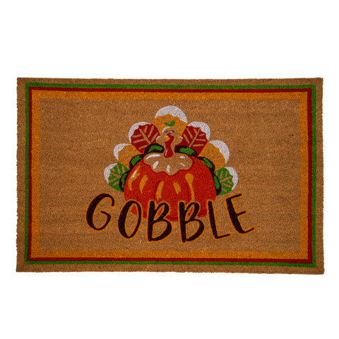 Gobble Turkey Coir Door Mat