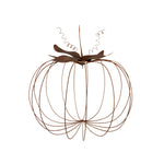 Large Rusty Wire Pumpkin for Planters or Decor