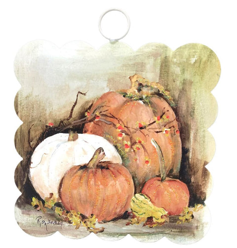 Mini Art Scallop Fall Pumpkins Charm
