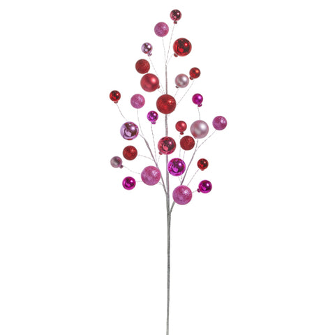 31" Ornament Ball Spray - Pink and Red