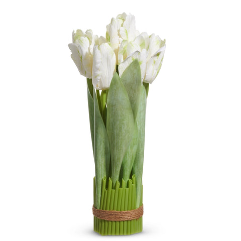 17" Tulip Arrangement Drop In - White