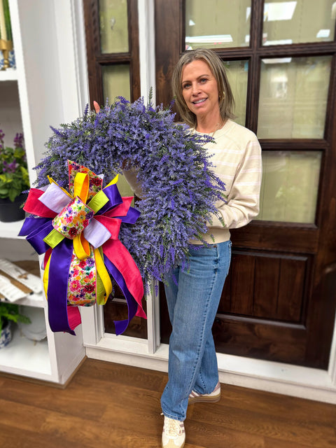 30" Lavender Wreath - Purple with LUXE Bow