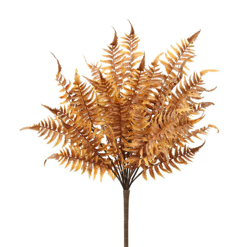 22" Fall Fern Bush - Coffee