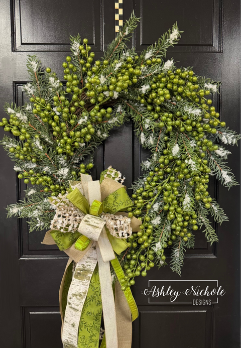 Winter Glittered Berry Clusters Wreath