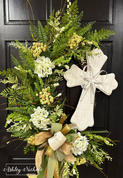 Faith in Full Bloom Spring Wreath