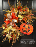 Fall-O-Ween Jack-O-Lantern Wreath