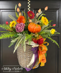 Fall Bouquet Basket Door Piece