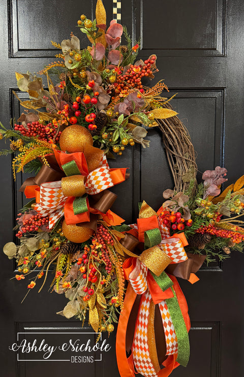 Fall Extravaganza Wreath (Orange Version)
