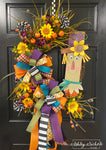 Fall Fun Scarecrow Oval Wreath