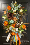 Fiercely Fall Floral & Pumpkin Wreath