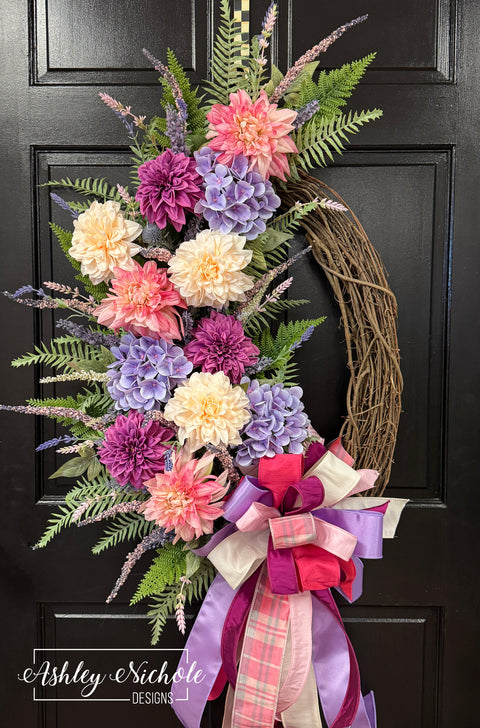 *READY to SHIP* - Flower Market Dahlia Wreath