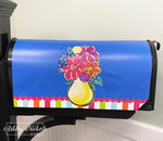 Full Bloom Flower Pot - Magnetic Vinyl Mailbox Cover