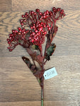 21" HYDRANGEA BUDS BRANCH - Burgundy