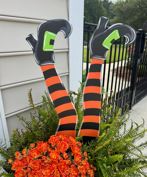 Wicked Witch Legs -  Corrugated Coroplast Yard Stake