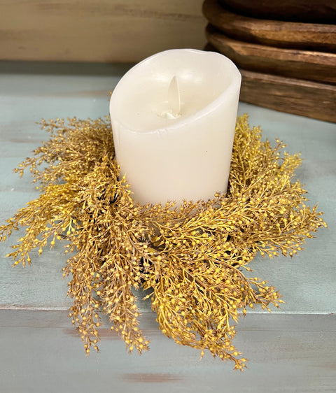 3" WHEAT Candle Ring