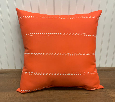 Outdoor Pillow - Carlo Orange Fabric