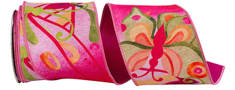Bright Butterfly Wired Ribbon - 4” x 10yds
