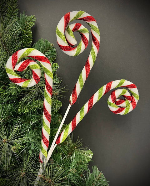 Candy Cane Spray - Red/Lime/White