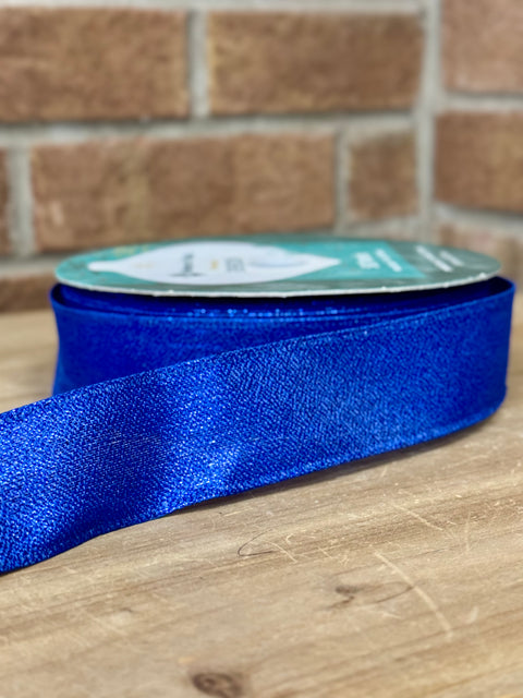 Shimmer Royal Blue Wired Ribbon - 1.5" x 50yds