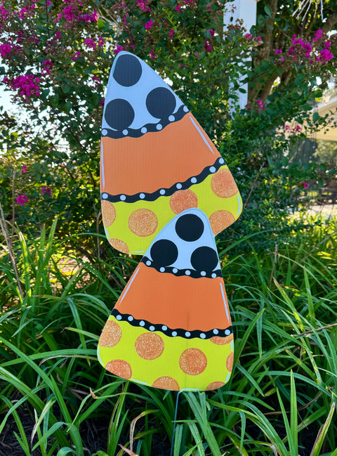 Candy Corn Stack -  Corrugated Coroplast Yard Stake