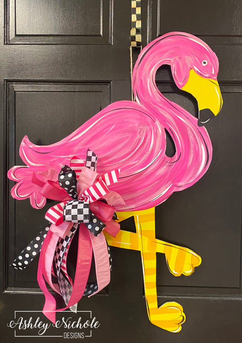Funky Flamingo Door Hanger