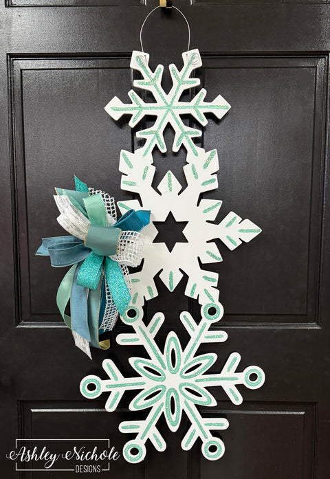 Glistening Snowflakes of Winter Door Hanger