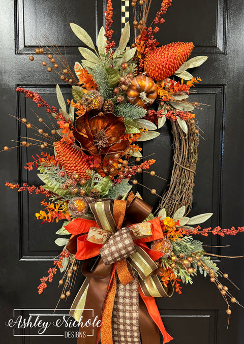 Glitz & Glam Up Your Fall Oval Wreath