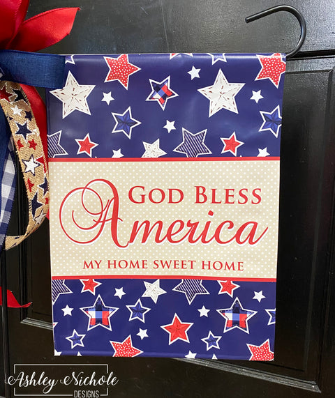 God Bless America (Stars) - Garden Vinyl Flag